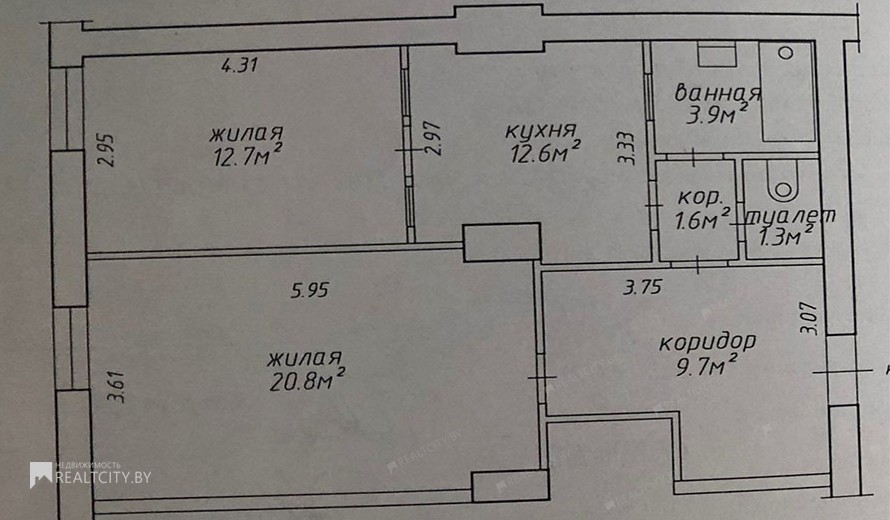 Жилой фонд 2-х комнатные Продажа