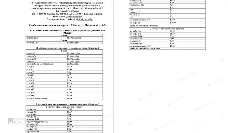Нежилой фонд офис Аренда
