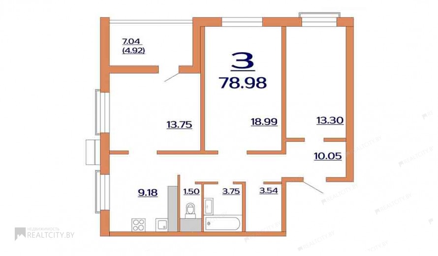 Жилой фонд 3-х комнатные Продажа